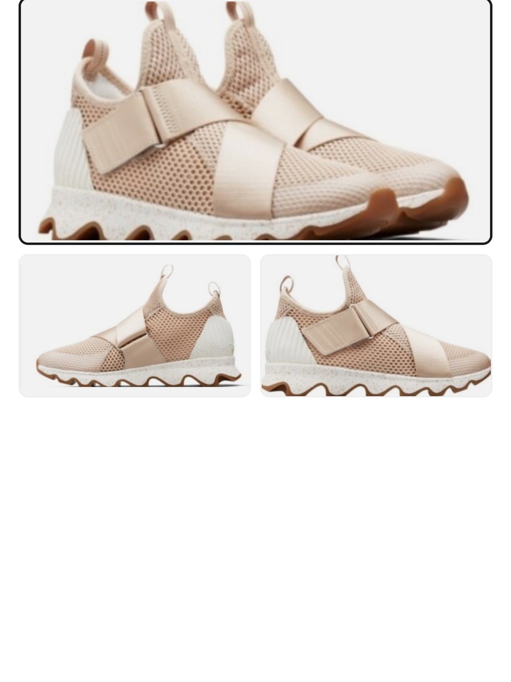 Sorel Women's Slip-On Sneakers in Blush Pink and White